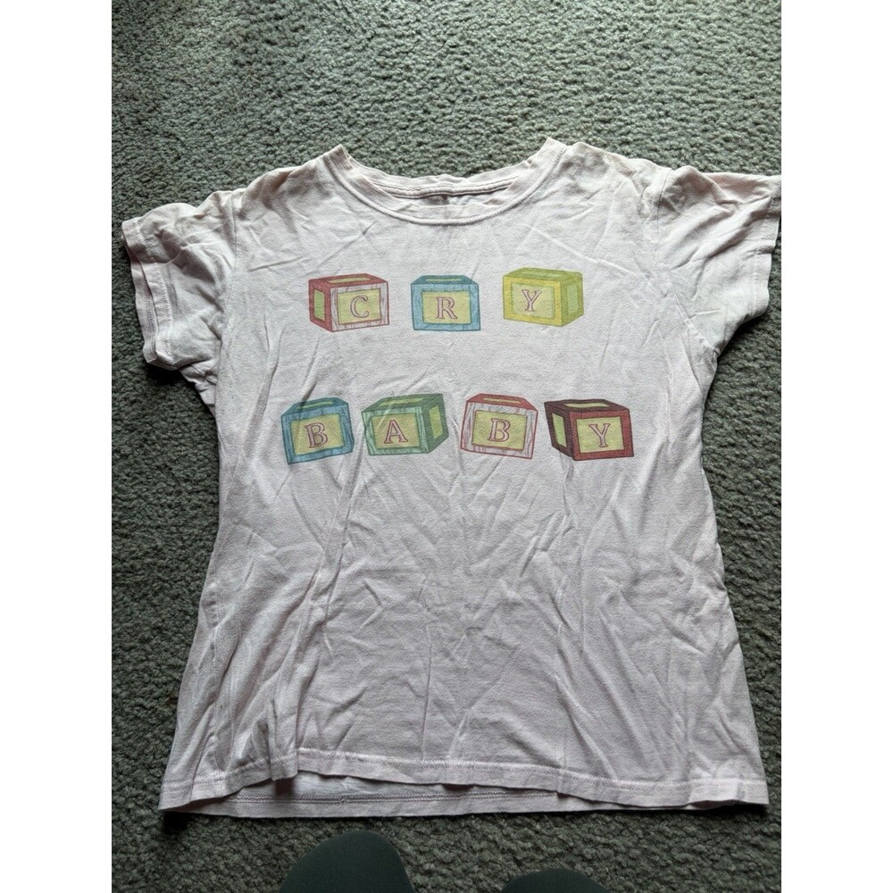 melanie martinez crybaby blocks shirt pink large